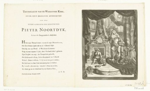 Print and Verse on the Death of the Mennonite Preacher Pieter Noortdyk, 1708