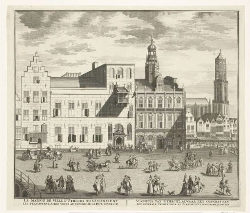 Town Hall of Utrecht Where the Peace Congress Was Held, 1712