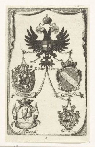 Arms of the plenipotentiaries of the German Empire at the peace negotiations at Utrecht (no. 2), 1712-1713