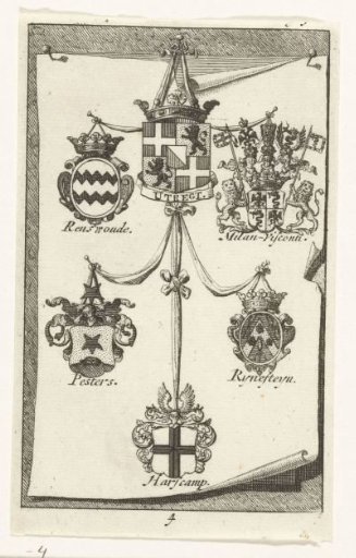Arms of the plenipotentiaries of Utrecht at the peace negotiations at Utrecht (no. 4), 1712-1713