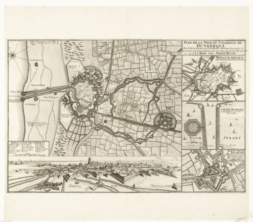 Fortress plan of Dunkirk, 1712