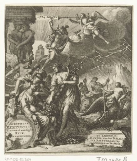Title page for the Europische Mercurius of 1713
