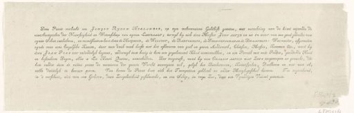 Text sheet accompanying the satirical print on the pro-English sentiment of young Holland, 1780