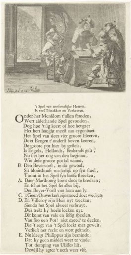 Game of Tric-Trac at Bergen, 1709
