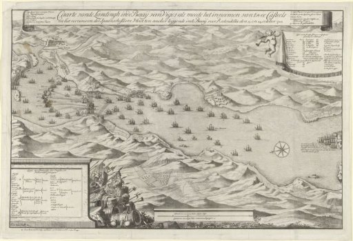 Naval battle in the bay at Vigo and the capture of the Spanish silver fleet, 1702