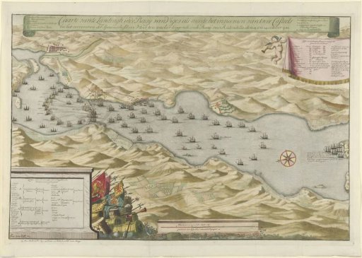 Naval battle in the bay at Vigo and the capture of the Spanish silver fleet, 1702