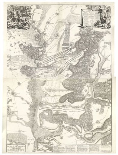Map of the Battle of Höchstädt, 1704