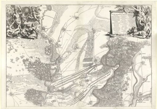 Map of the Battle of Höchstädt (upper half), 1704