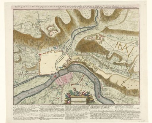 Map of the Siege of Huy, 1705