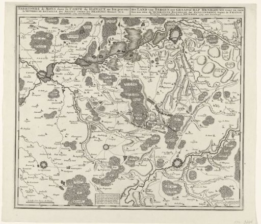 Map of the Battle of Malplaquet, 1709