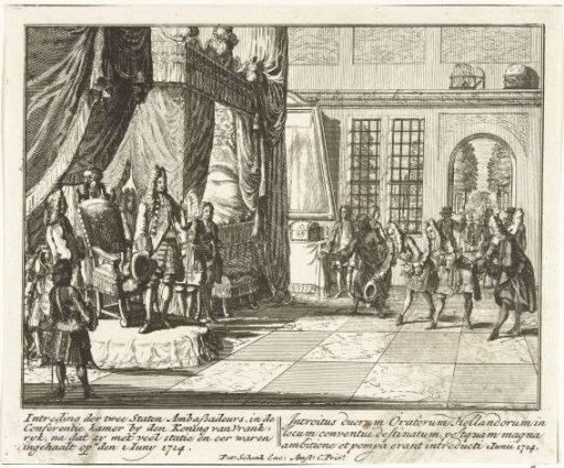 Audience of the New Dutch Ambassadors with Louis XIV, 1714