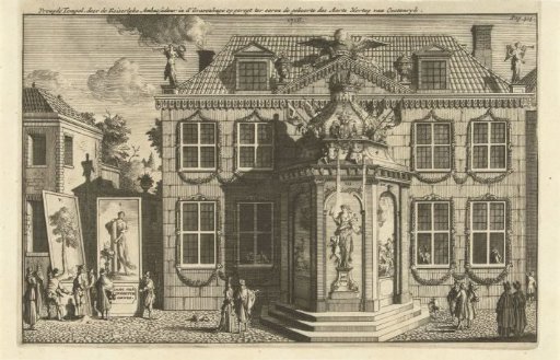 Temple Erected for the House of the Imperial Ambassador in The Hague in Honor of the Birth of Archduke Leopold John, 1716
