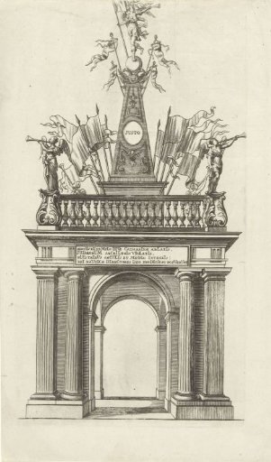 Triumphal arch erected for the jubilee of the Holy Sacrament of the Miracle, 1720