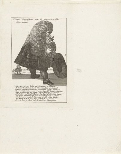Caricature of a little person and the wind traders, 1720