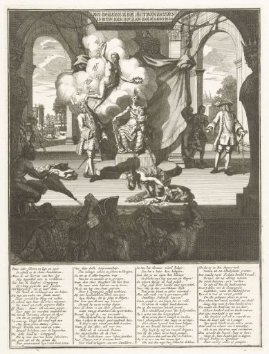 The South Sea Company with the Greed for Money on a chain, 1720