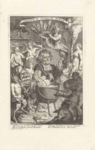 Satirical Print on Jean Chrysostome Bruslé de Montpleinchamp, ca. 1712