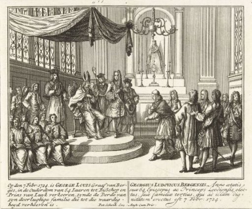 Appointment of George Louis, Count of Berges, as Prince-Bishop of Liège, 1724