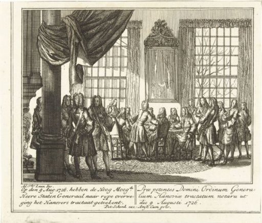 The States-General sign the Treaty of Hanover, 1726