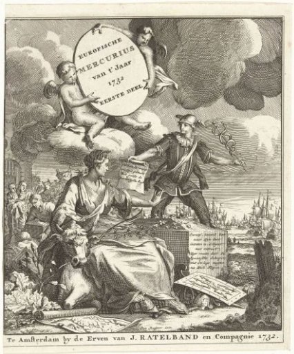 Title page for the Europische Mercurius of 1732