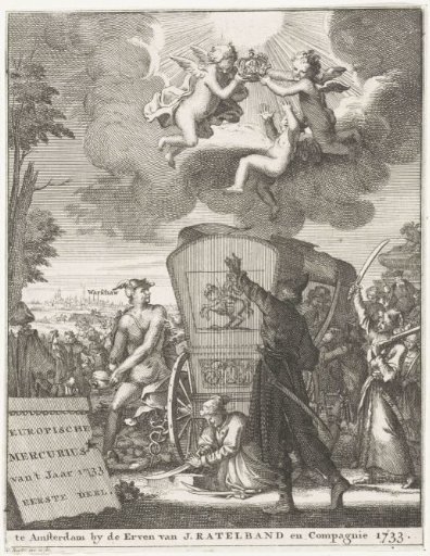 Title page for the Europische Mercurius of 1733
