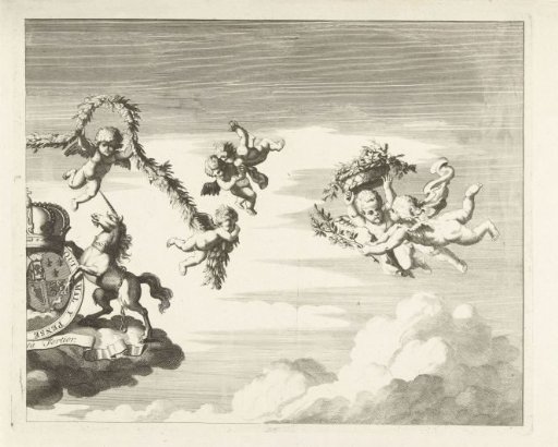 Arms of Prince William IV and Anna of England, 1734 (right half)