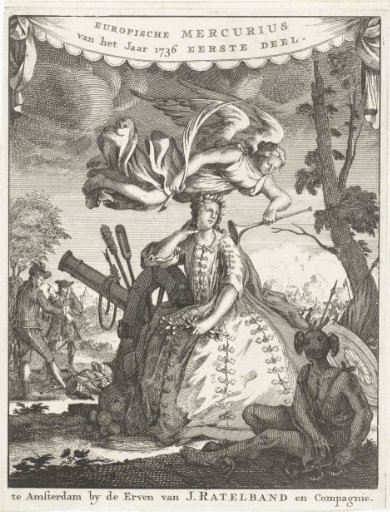 Title page for the Europische Mercurius of 1736