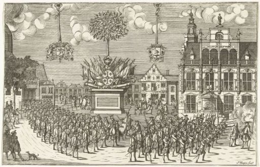 Parade of the Hague civic guard, ca. 1750