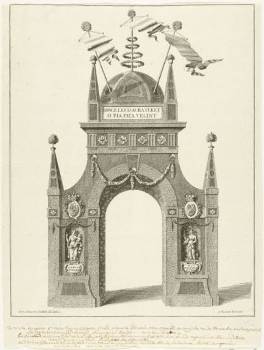 Triumphal arch on the Veemarkt at the entrance of Willem IV in Breda, 1737