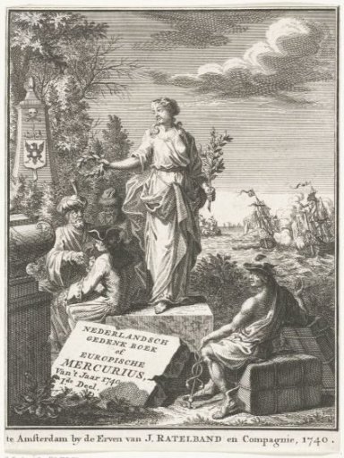 Title page for the Europische Mercurius of 1740