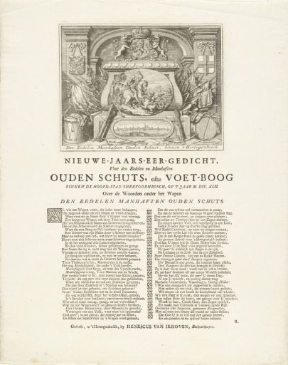 New Year's print of the civic guard of Den Bosch, 1742