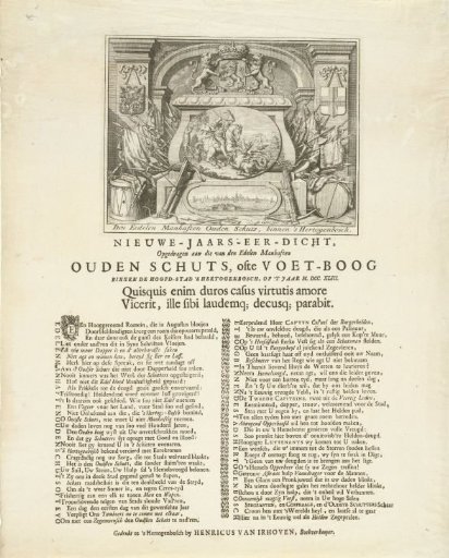 New Year's print of the civic guard of Den Bosch, 1743