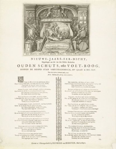 New Year's print of the civic guard of Den Bosch, 1744