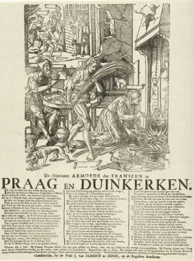 Cartoon on the French during the Siege of Prague, 1741