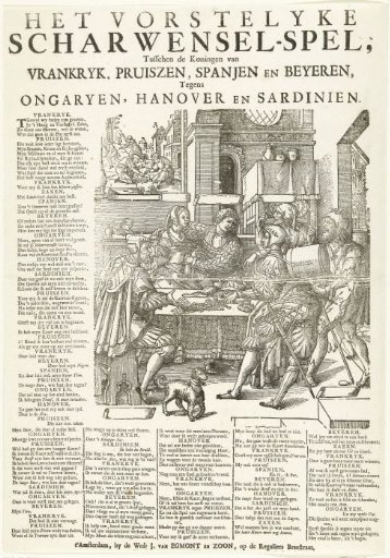 Cartoon on the French and the Allies, 1742