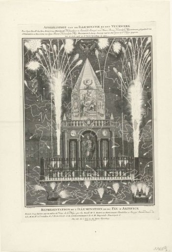 Fireworks on the Hofvijver in Honor of the Coronation of Emperor Francis I Stephen, 1746