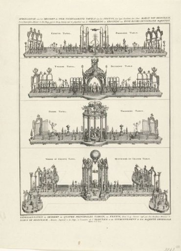 Dessert on Four Tables at the Banquet in Honor of the Coronation of Emperor Francis I Stephen, 1746