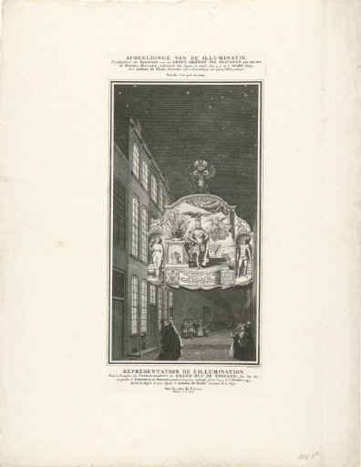 Illumination at the House of Anthoni de Groot (East Side) in Honor of the Coronation of Emperor Francis I Stephen, 1745