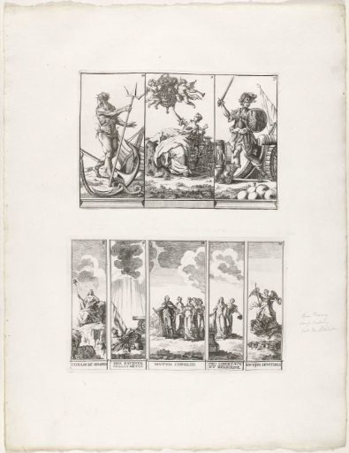 Decoraties 31-38 te Den Haag, 1747