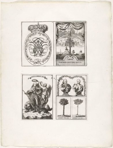 Decoraties 53-56 te Den Haag, 1747