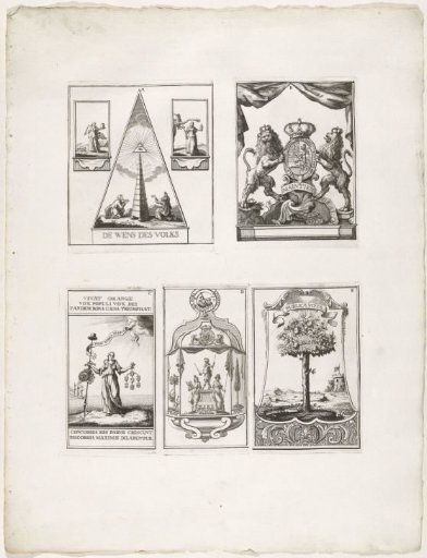 Decorations A-E in The Hague, 1747