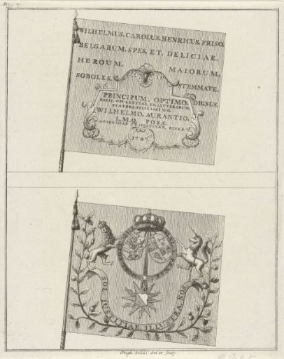 Banner of the Utrecht students in honor of William IV, 1747