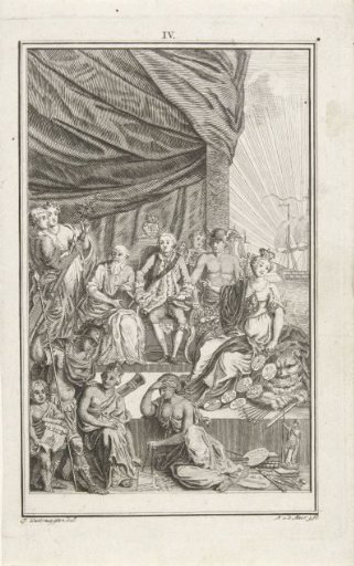 Allegory on the elevation of William IV to stadtholder in 1747