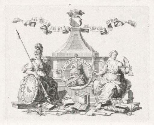 Monument for William IV with the arms of Utrecht, 1747