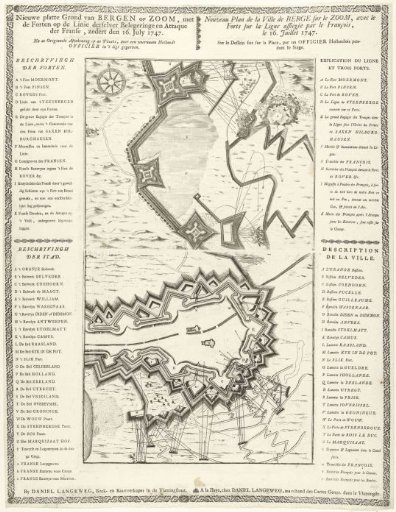 Plan of the Siege of Bergen op Zoom, 1747