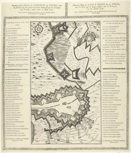 Plan of the Siege of Bergen op Zoom, 1747
