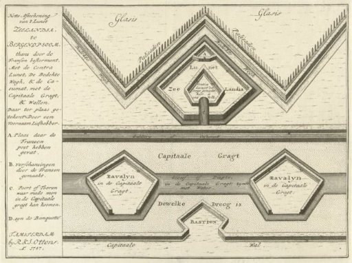 Lunet Zeelandia in the fortress of Bergen op Zoom, 1747