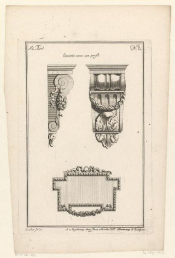 Console with a garland
