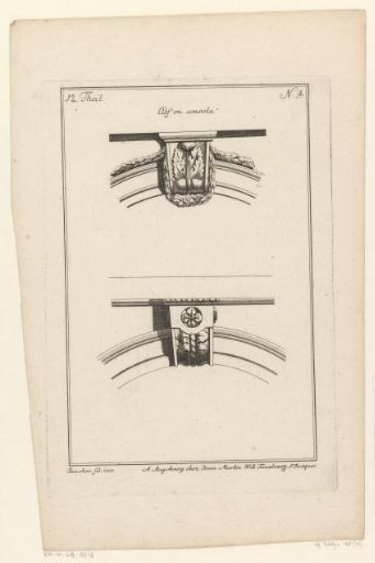 Consoles with leaf motifs