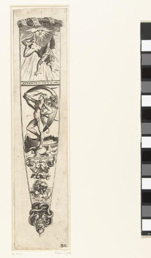 Dagger scabbard with the Fall of Icarus at the top