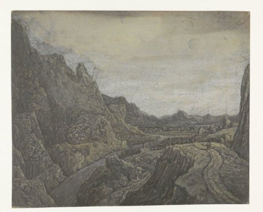 Rocky Landscape with a Road and a River